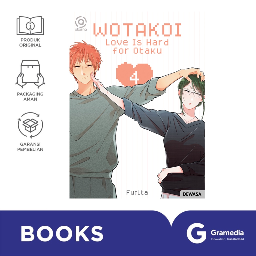 Gramedia Bali - AKASHA : Wotakoi : Love is Hard for Otaku 04