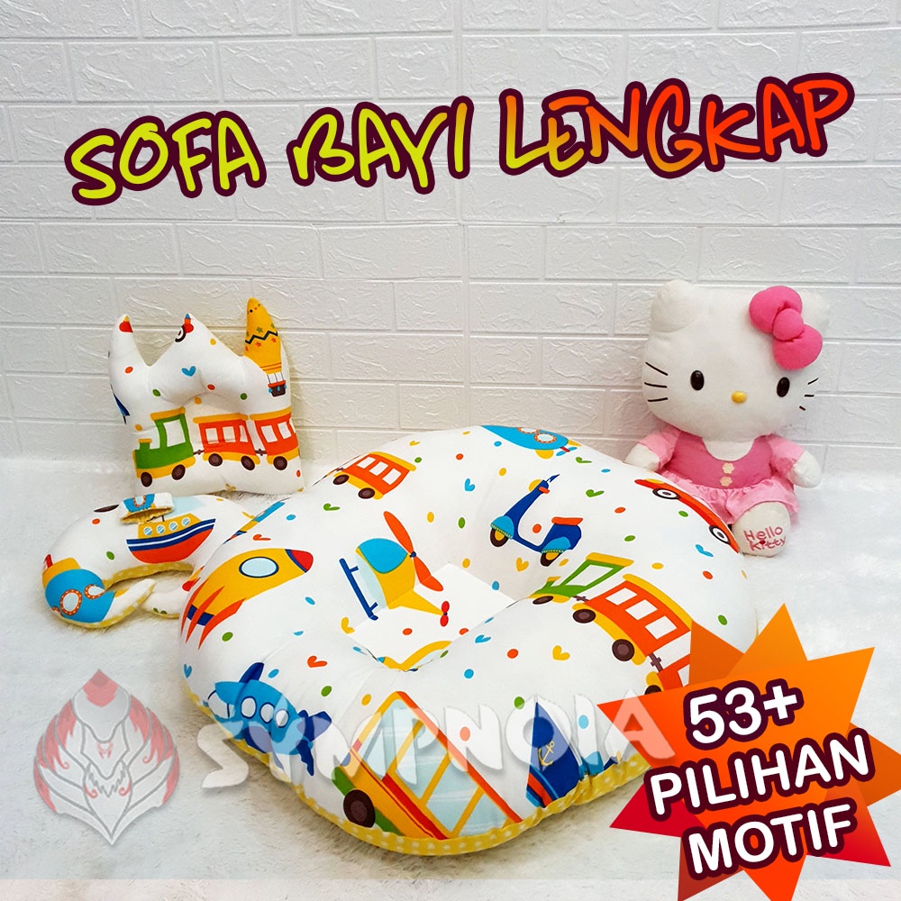 [ PAKET KOMPLIT ] Sofa Bayi , Bantal Peyang &amp; Bantal DOT