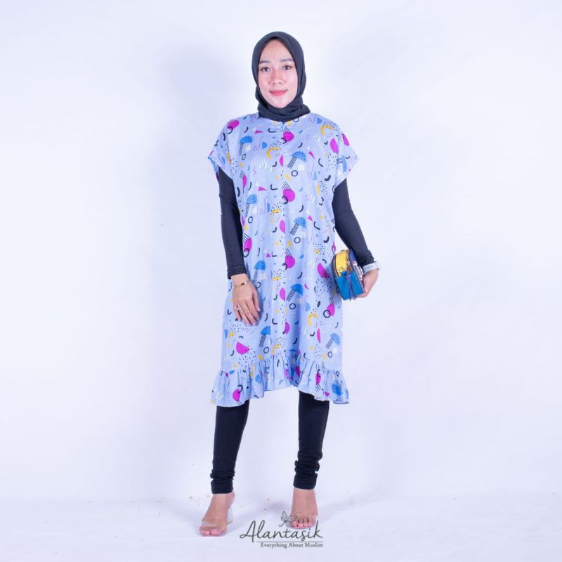 daster viral busui ruffle motif alantasik R.13