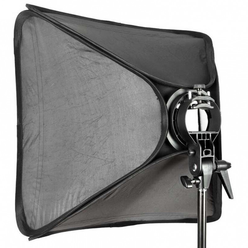 Softbox Flash Diffuser Dan Braket Lampu Camera DSLR Portable Universal