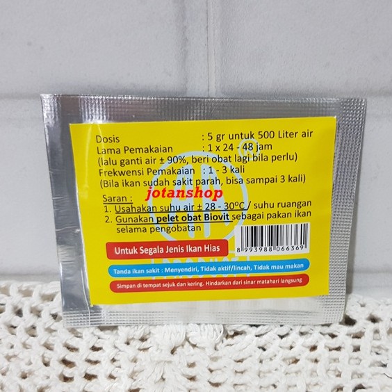 BIOTIK SAVE Obat Ikan Hias Anti Bakteri dan Jamur 5 Gram 5gr Aquarium