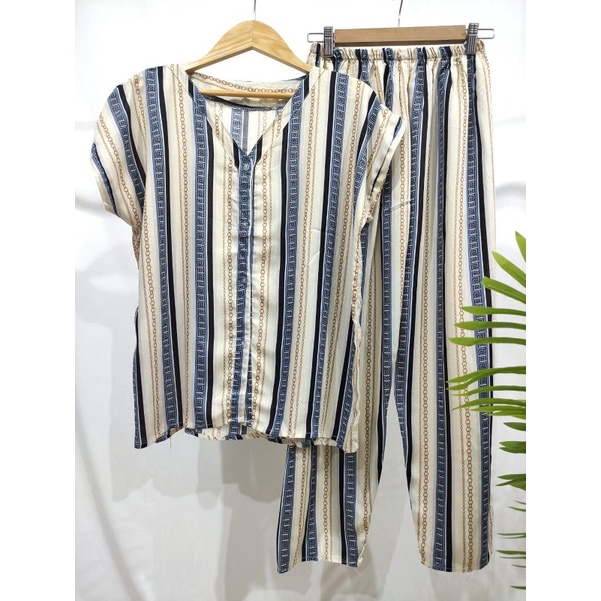 PIYAMA RAYON | PIYAMA VNECK | PIYAMA KEKINIAN | BAJU RUMAHAN-KCPD AW