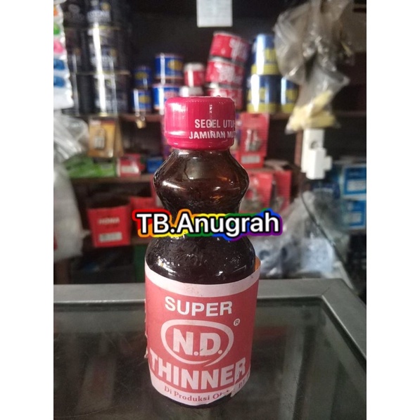 Thinner ND Super 200cc Kemasan Botol Kratingdeng Pengencer Cat Minyak Kayu Besi Tiner Tinner Thiner