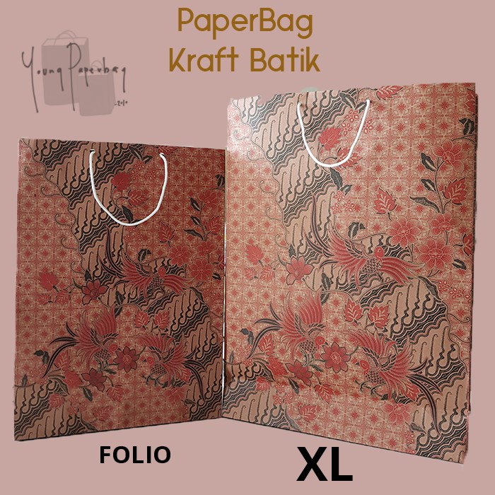 

Paper Bag / Tas Kertas Batik motif Burung Murah - MERAH (1 lusin=12 pcs)