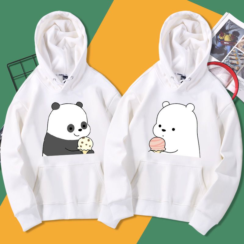 S - XXXXXL(6XL) Hoodie CUTE BEARS Jaket Ice Bear BIGSIZE OVERSIZE Sweater Sweatshirts Panda We Bare Bears Couple Cartoon Pria Wanita 6XL 5XL 4XL 3XL 2XL XL L M S