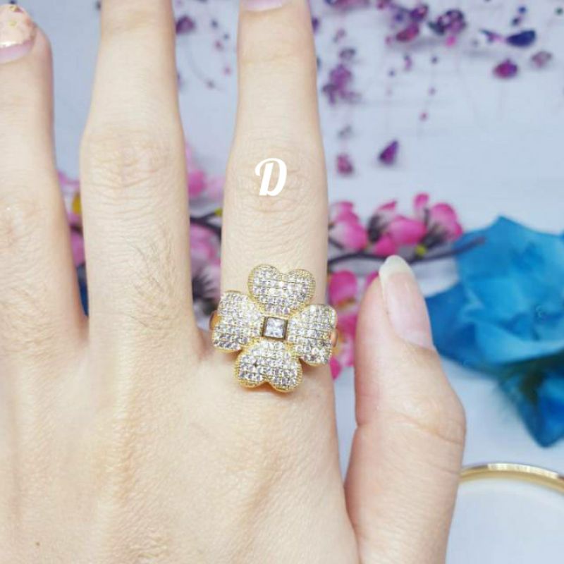Cincin mewah fashion permata zircon