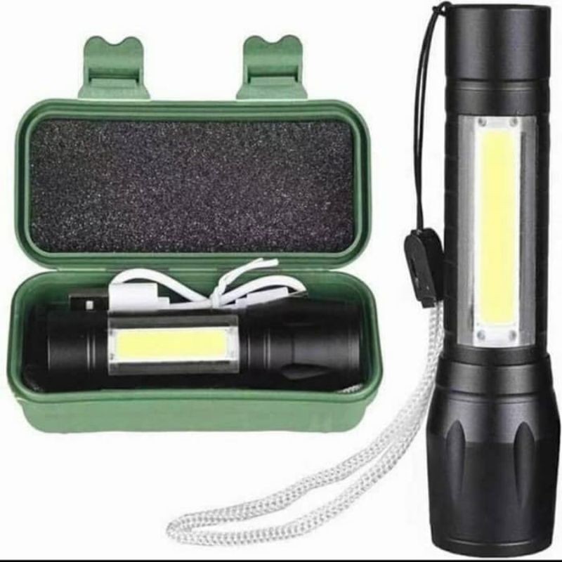 Senter Swat Mini Led COB Charger USB