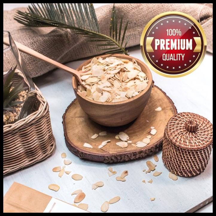 

DISKON TERBATAS !!! ROASTED SLICE ALMOND 1 KG / SLICE ALMOND PANGGANG PREMIUM QUALITY TERLARIS
