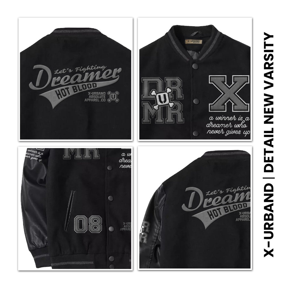 X Urband Absolute Jaket Baseball Varsity Full Embroider-3
