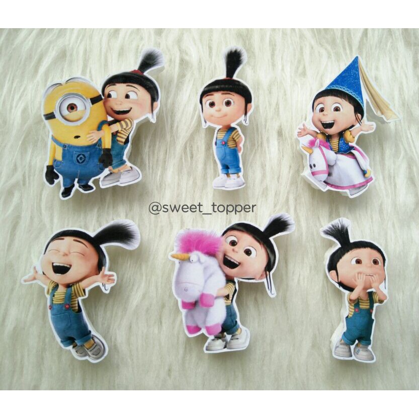 Topper AGNES minion utk hiasan cake dll
