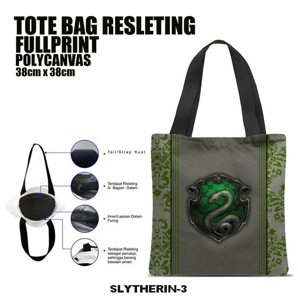 Tas / Tote Bag Polycanvas Full Print Resleting - Harry Potter Series.3