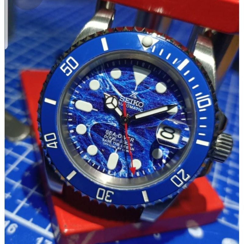 Jam tangan pria Seiko Mod Blue Sea Diver