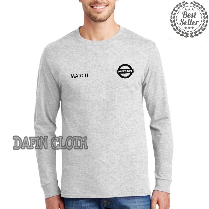 Tshirt Baju Kaos Pria Lengan Panjang Nissan March