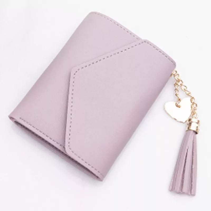 Forever Youth Dompet Lipat Mini Dompet Wanita Cantik Lipat Kecil-#3 ungu muda