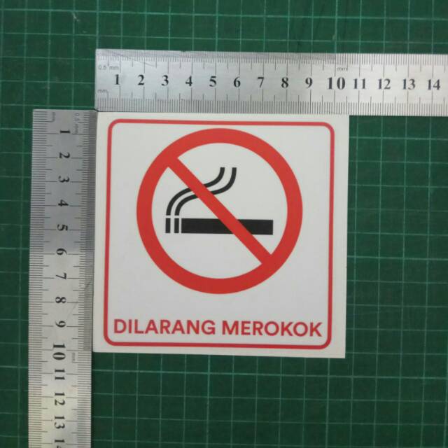 

Stiker tanda DILARANG MEROKOK / No Smoking Sign Waterproof