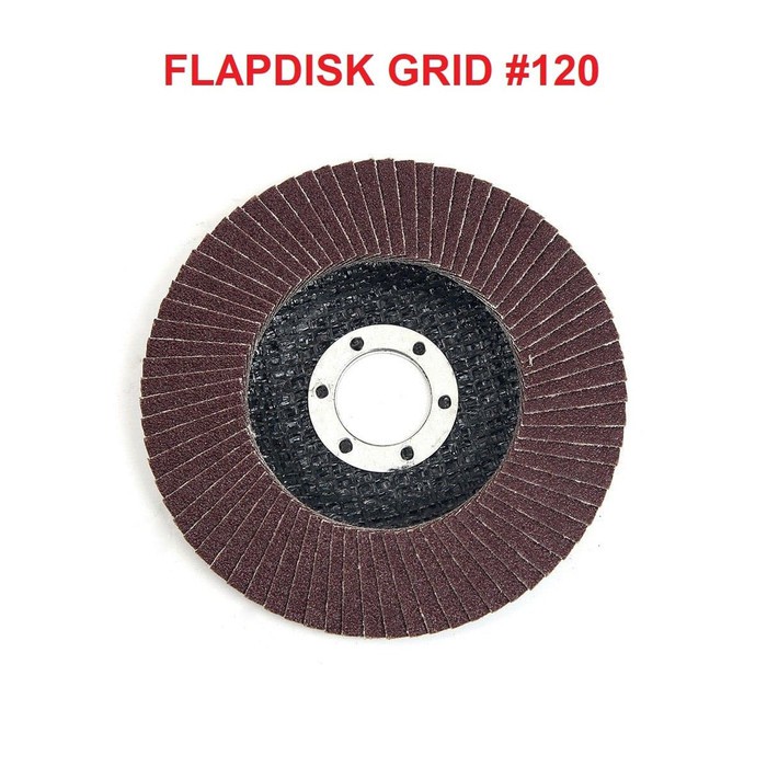 Mata Gerinda Amplas Susun 4 Inch FLAP DISC Grid #120 Tebal