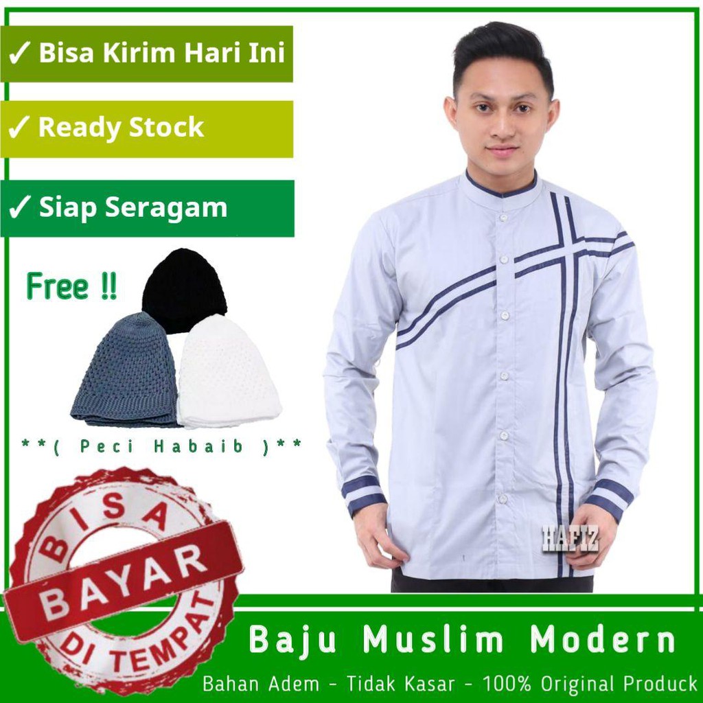 Baju Koko Pria Gus Azmi Baju Koko Hadroh Azzahir Terbaru
