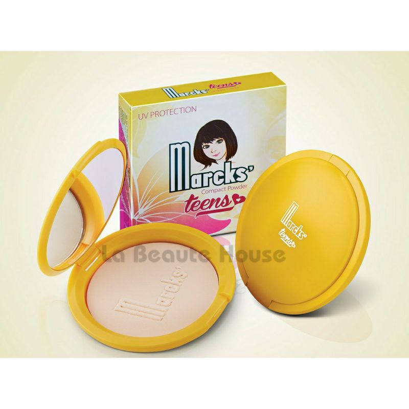 Marcks Teen Bedak Padat Compact Powder ADA KACA 12g Original BPOM Murah Asli