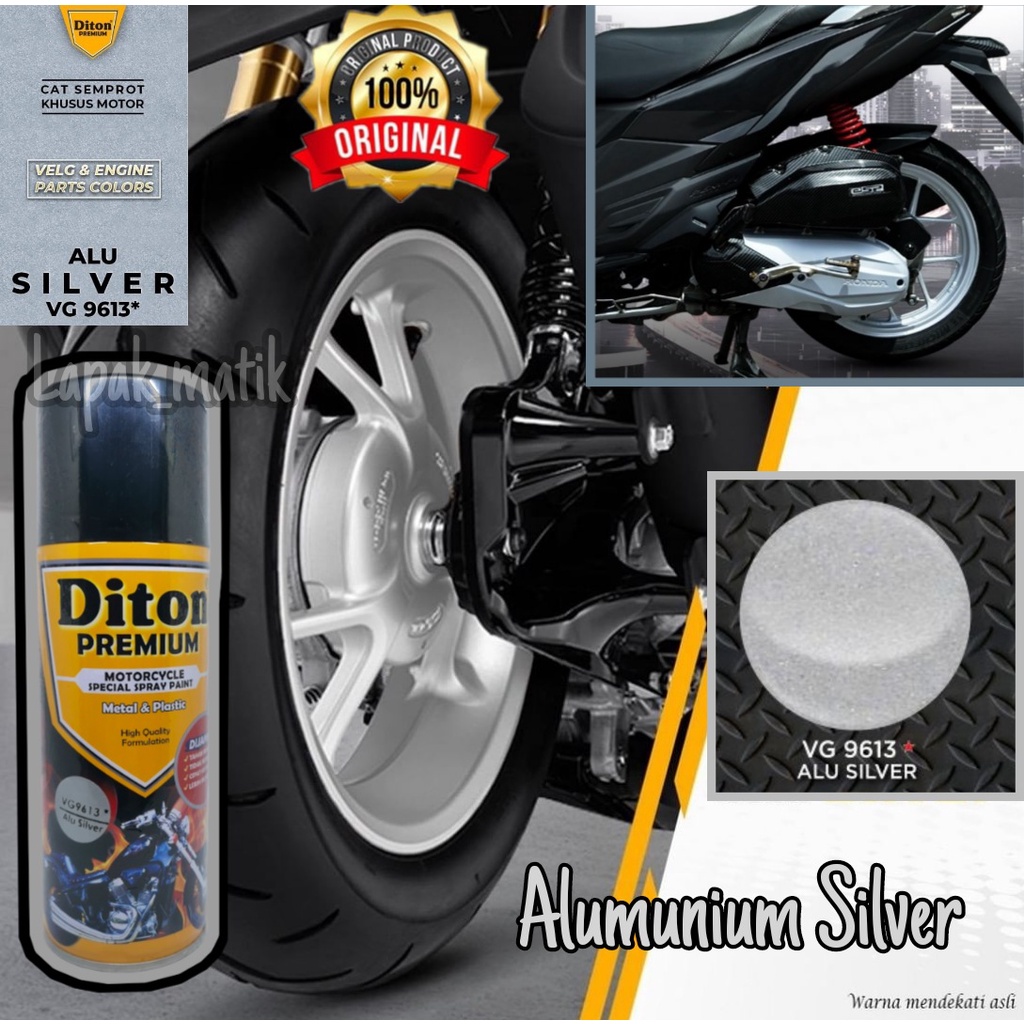 Pilok DITON PREMIUM ALU SILVER VG9613 400ml Silver Alumunium