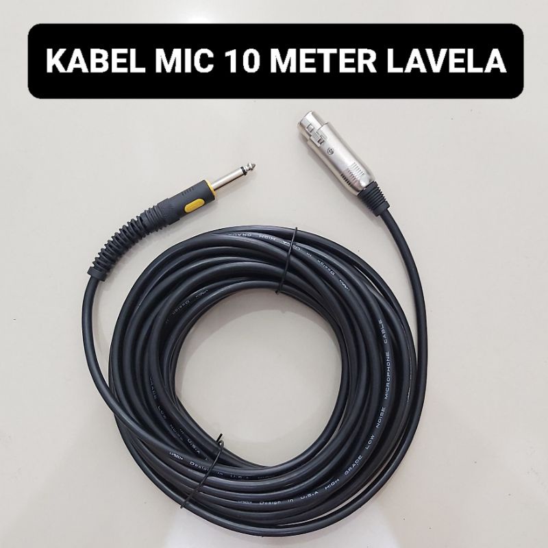 Kabel Mic LAVELA 10 Meter Siap Pakai