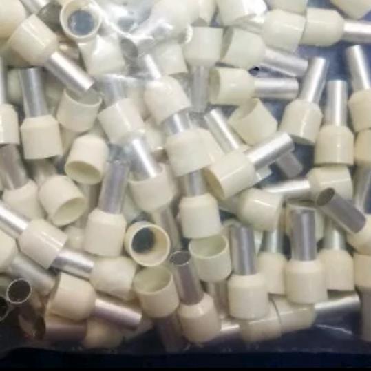 Skun Kabel Ferrules / Scun Botol Ukuran 16 mm Warna Putih