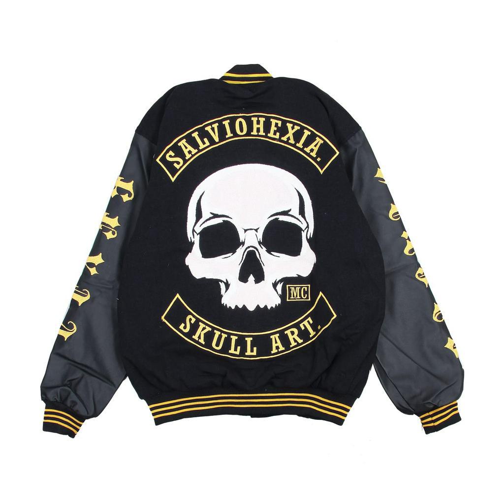 Salvio Hexia Varsity Jacket Skull Yellow