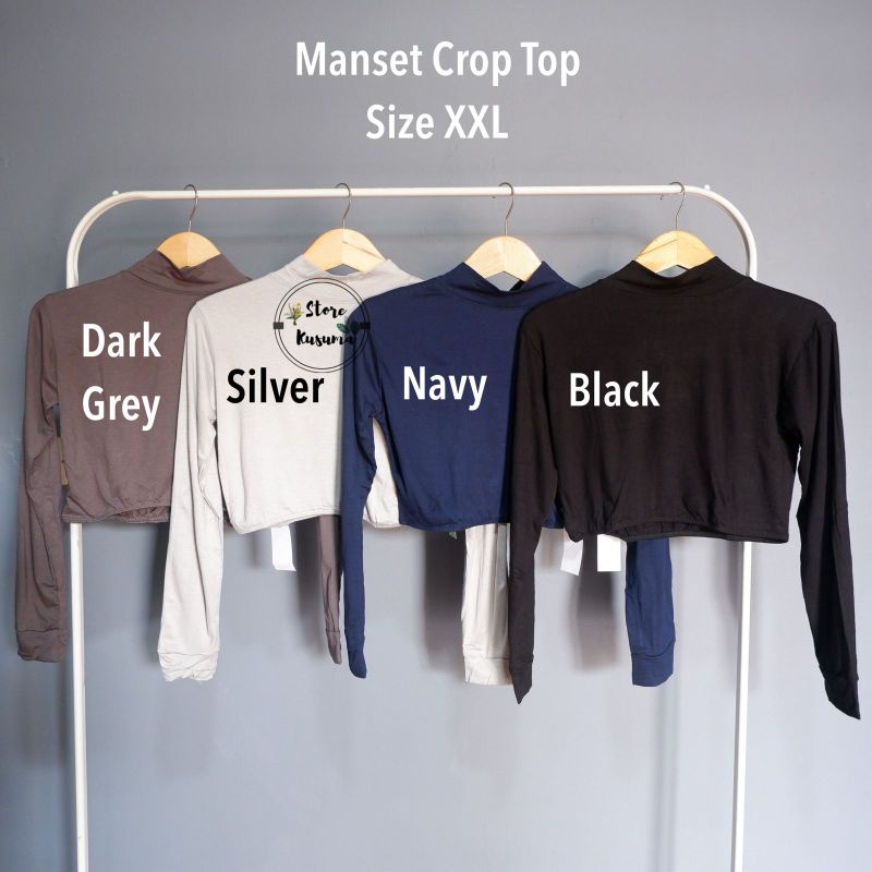 Manset Kaos Crop Top Bahan Rayon ukuran XXL