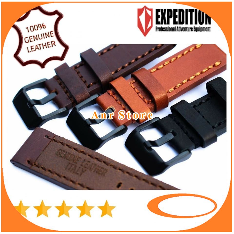 Tali Kulit Jam Tangan Expedition Original Kulit Asli 22 mm 24 mm