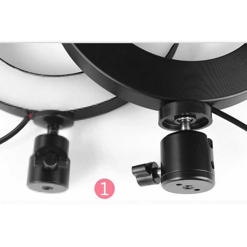 Lampu LED Halo Ring Foto Studio Light Kamera Adjustable Mount Ballhead