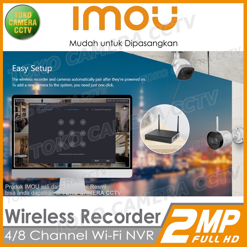 NVR WIFI WIRELESS IMOU 8CH NVR 8 CHANNEL