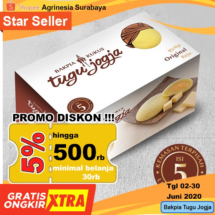 

Bakpia Kukus Tugu Jogja Original Keju isi 5 (minipack)