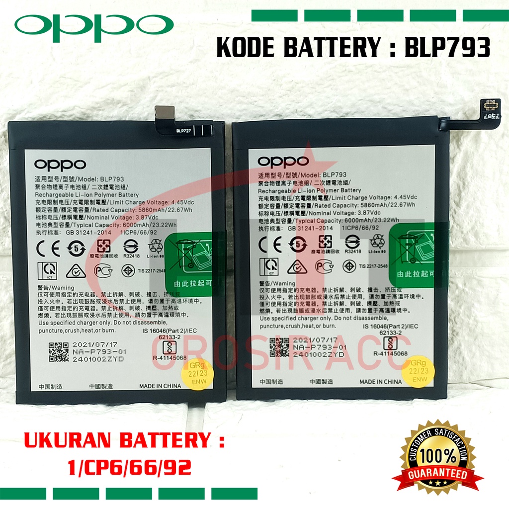 Baterai Original OPPO C11 C12 C15 BLP793 BLP-793