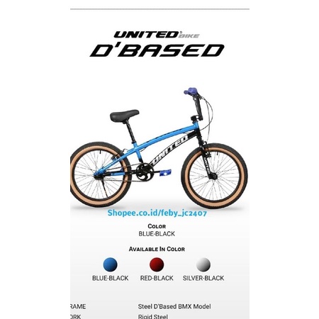 SEPEDA ANAK DEWASA BMX 20 UNITED DBASED 01 NEW 2022