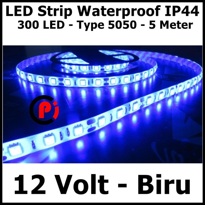 Lampu LED Strip 5050 IP44 12V OUTDOOR 12 V Ledstrip IP 44 Biru Blue