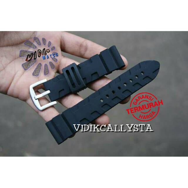 ORIGINAL PANERAI STRAP PANERAI 24 SILICONE RUBBER TALI JAM PANERAI ORI