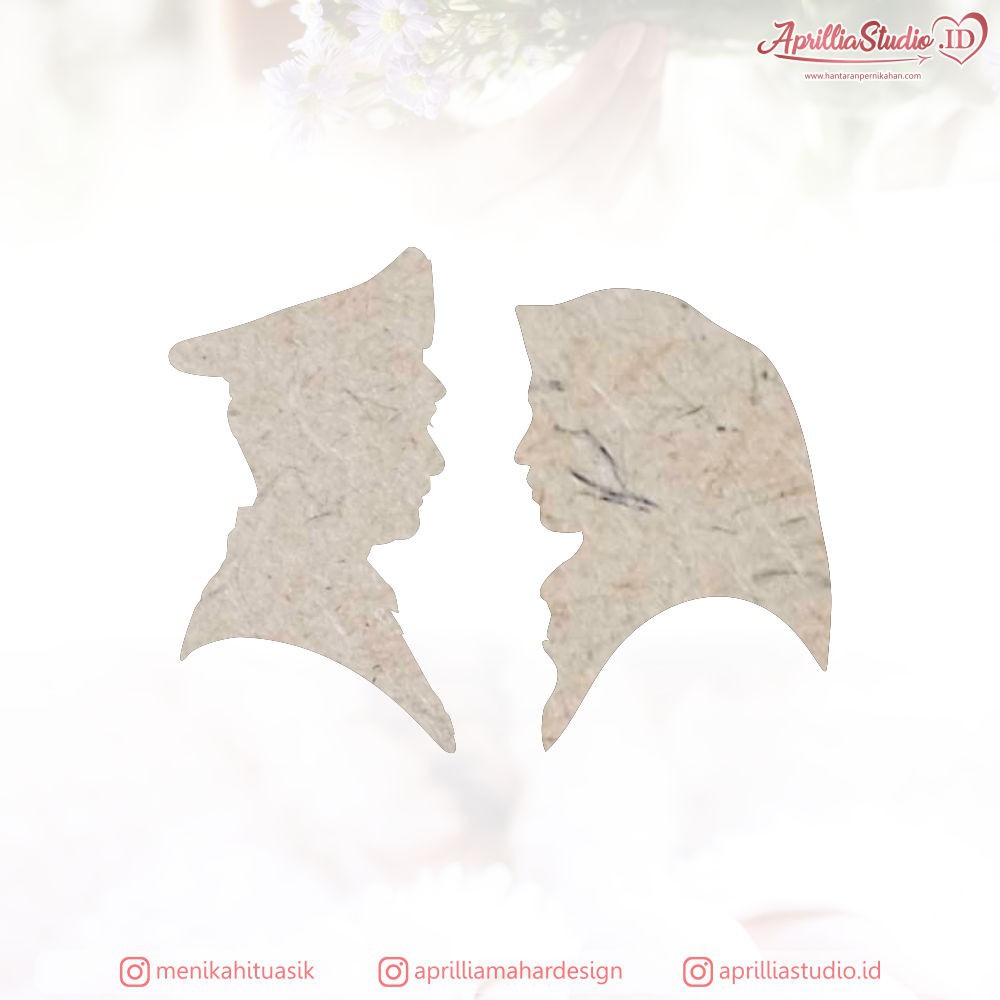 Siluet Couple Polri Chipboard MDF / Pollywood