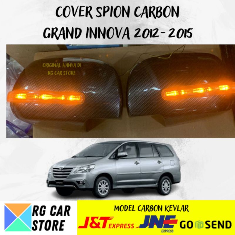 COVER SPION CARBON INNOVA 2011-2015 LAMPU TIPIS DIJAMIN PNP BERKUALITAS