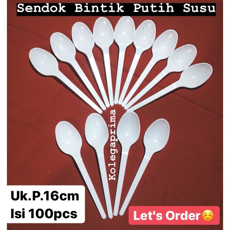 Sendok/Garpu Super Putih Isi 100 pcs