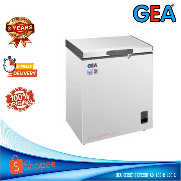 Chest Freezer Lemari Pembeku GEA AB 108 R 100 Liter Low Watt