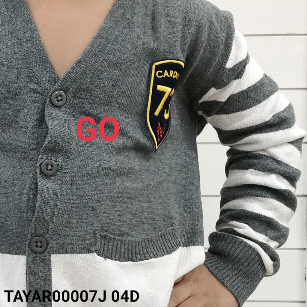 gos JKA CARDINAL KIDS SWEATER Kardigan Lengan Panjang Cardinal Jaket dengan Kancing Anak Laki Laki