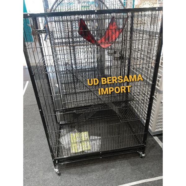 kandang kucing PAWS N TAIL jumbo original cat cage with hammock