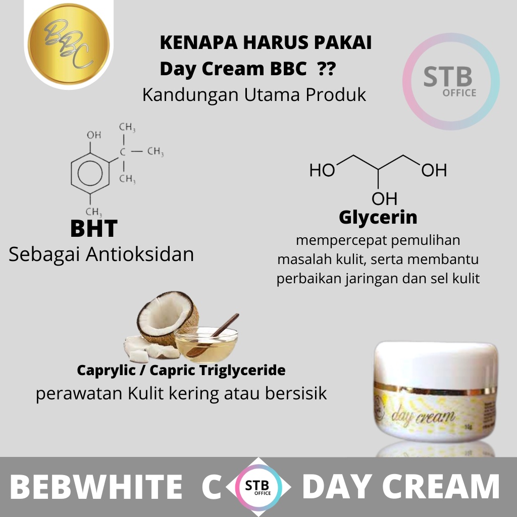 Bebwhite C BBC Day Cream Krim Siang Pelembab Perawatan Kulit Wajah Siang Hari