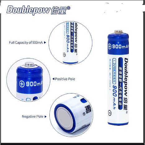 Baterai Battery Batu Batre AAA A3 DoublePow  Rechargeable Recharge 900Mah 1.2V 1,2V