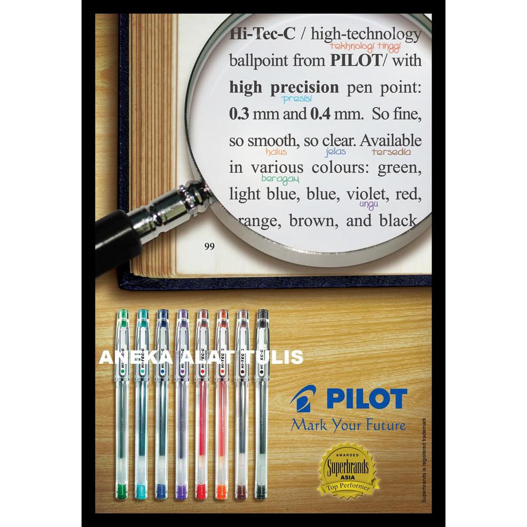 

Pilot Pen Hi-Tec-C Refill / Isi Ulang Hi-Tec_-C Bermutu