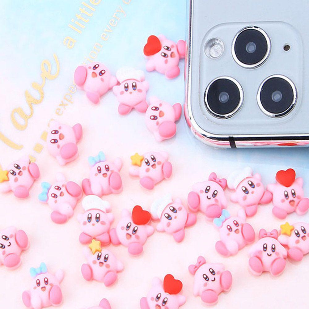 Agustin 3D Hiasan Kuku Kawaii Lucu Warna Pink DIY Aksesoris Tekan Pada Kuku Manicure Charms DIY Nail Art Dekorasi