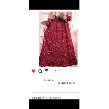 Ditsy Preloved "Eira Deepred size M" ❤️