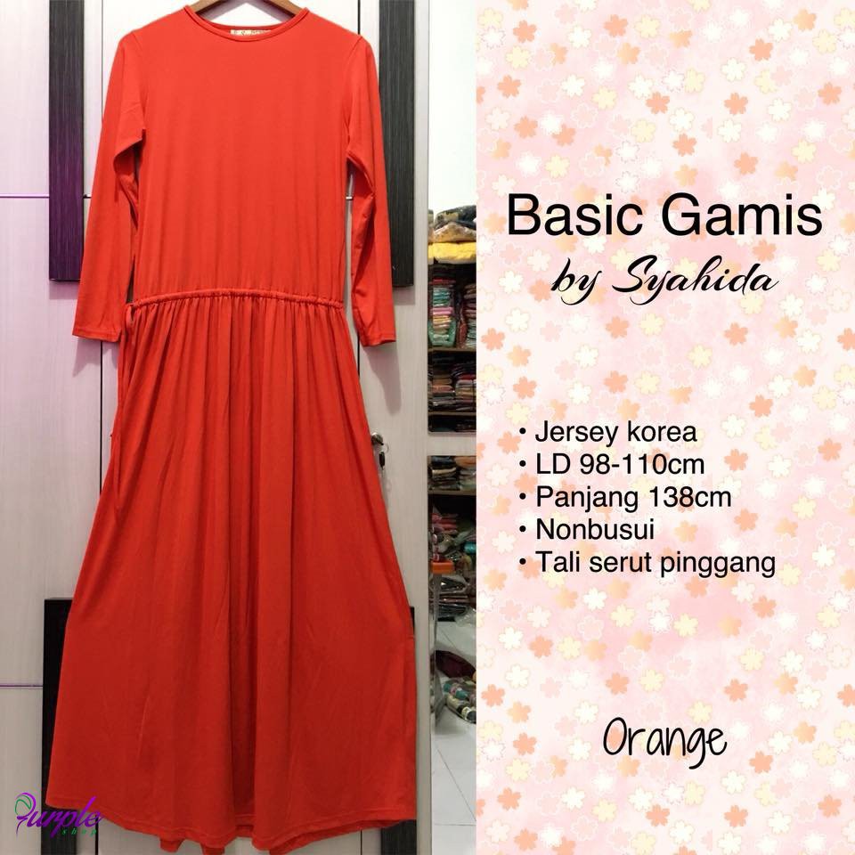 Gamis Jersey Basic Jenny By SYAHIDA