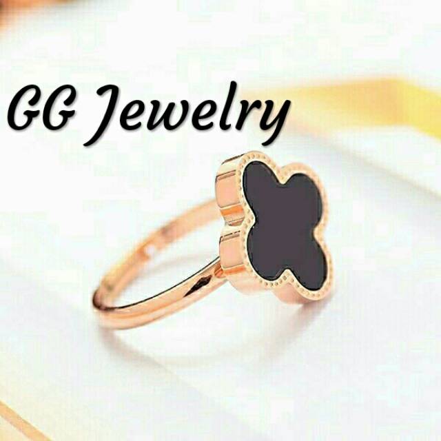 GG JEWELRY cincin Semanggi Titanium Rose Gold#CC-103