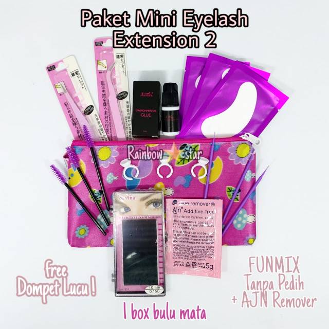 Paket Eyelash Extension / Paket Mini Eyelash Extension 2 / Paket Belajar Sambung Bulu Mata