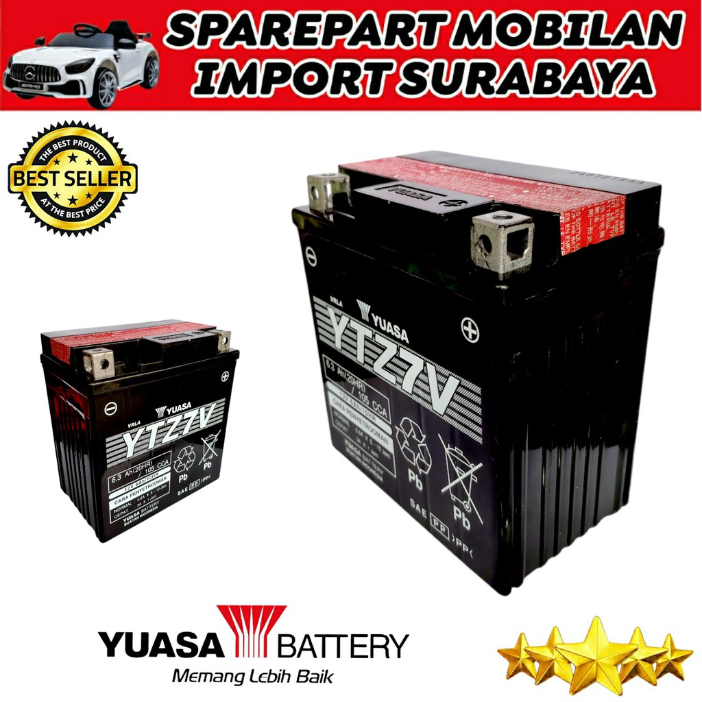 YUASA YTZ7V ACCU KERING YAMAHA N MAX AEROX LEXI NMAX AKI MOTOR ORIGINAL PCX GTZ7V MOTOBATT GS ASTRA